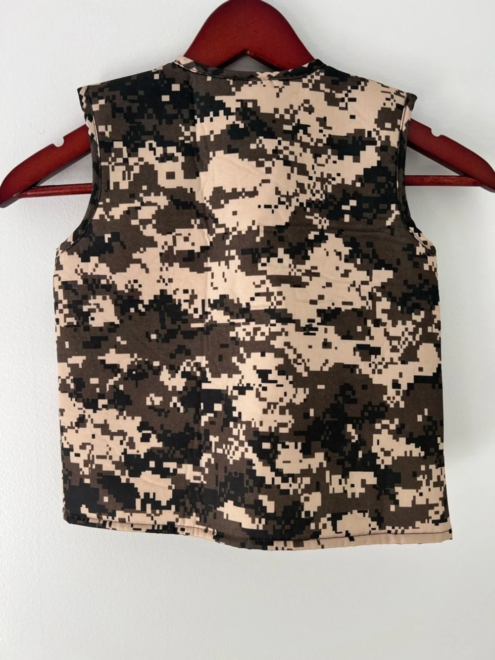 Spirit Kids Digital Camo Tactical Vest in Tan and Black Halloween Costume Size S